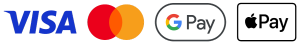Visa, Mastercard, Google Pay, Apple Pay